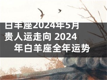 白羊座2024年5月贵人运走向 2024年白羊座全年运势