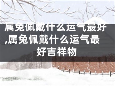 属兔佩戴什么运气最好,属兔佩戴什么运气最好吉祥物