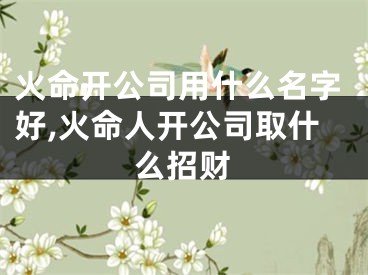 火命开公司用什么名字好,火命人开公司取什么招财