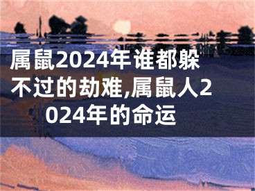 属鼠2024年谁都躲不过的劫难,属鼠人2024年的命运