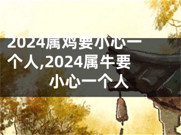 2024属鸡要小心一个人,2024属牛要小心一个人