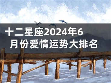 十二星座2024年6月份爱情运势大排名