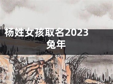杨姓女孩取名2023兔年