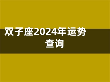 双子座2024年运势查询