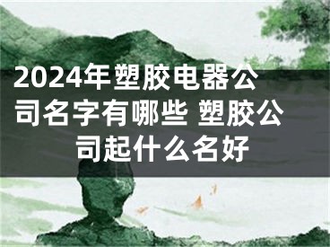 2024年塑胶电器公司名字有哪些 塑胶公司起什么名好
