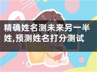 精确姓名测未来另一半姓,预测姓名打分测试