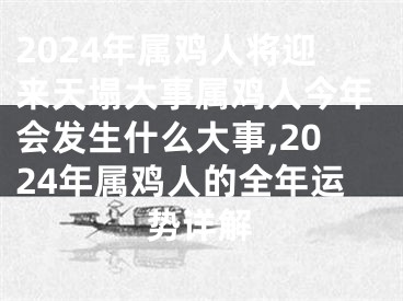 2024年属鸡人将迎来天塌大事属鸡人今年会发生什么大事,2024年属鸡人的全年运势详解