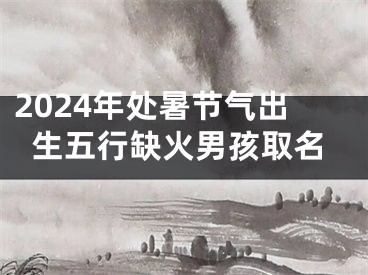 2024年处暑节气出生五行缺火男孩取名