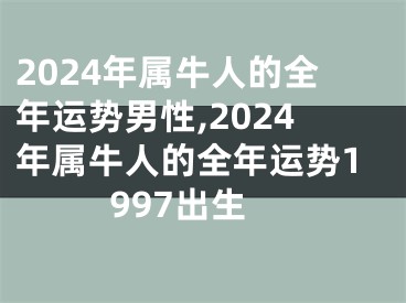 2024年属牛人的全年运势男性,2024年属牛人的全年运势1997出生