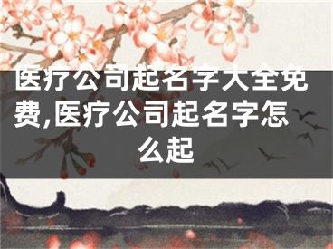 医疗公司起名字大全免费,医疗公司起名字怎么起