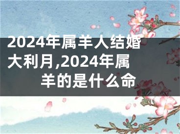 2024年属羊人结婚大利月,2024年属羊的是什么命