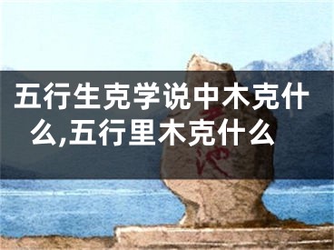 五行生克学说中木克什么,五行里木克什么