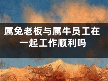 属兔老板与属牛员工在一起工作顺利吗