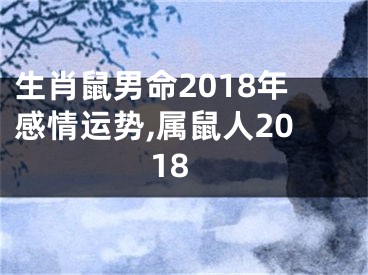 生肖鼠男命2018年感情运势,属鼠人2018