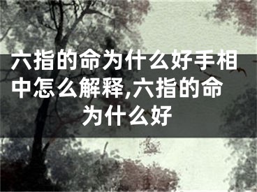 六指的命为什么好手相中怎么解释,六指的命为什么好