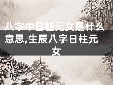 八字中日柱元女是什么意思,生辰八字日柱元女