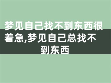 梦见自己找不到东西很着急,梦见自己总找不到东西