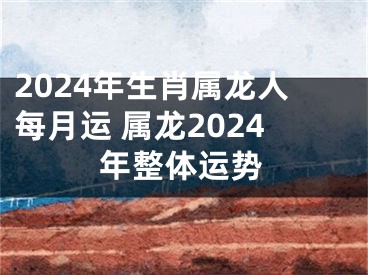 2024年生肖属龙人每月运 属龙2024年整体运势