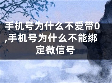 手机号为什么不爱带0,手机号为什么不能绑定微信号