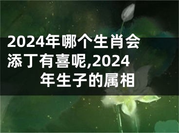 2024年哪个生肖会添丁有喜呢,2024年生子的属相
