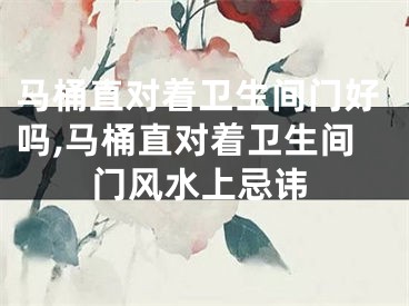 马桶直对着卫生间门好吗,马桶直对着卫生间门风水上忌讳