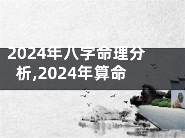 2024年八字命理分析,2024年算命