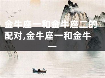 金牛座一和金牛座二的配对,金牛座一和金牛一