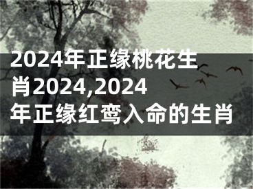 2024年正缘桃花生肖2024,2024年正缘红鸾入命的生肖