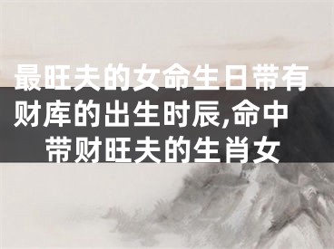 最旺夫的女命生日带有财库的出生时辰,命中带财旺夫的生肖女