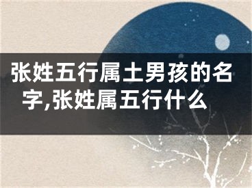 张姓五行属土男孩的名字,张姓属五行什么