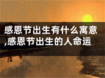 感恩节出生有什么寓意,感恩节出生的人命运