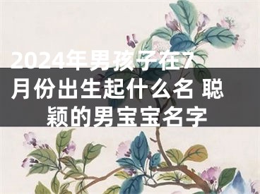 2024年男孩子在7月份出生起什么名 聪颖的男宝宝名字