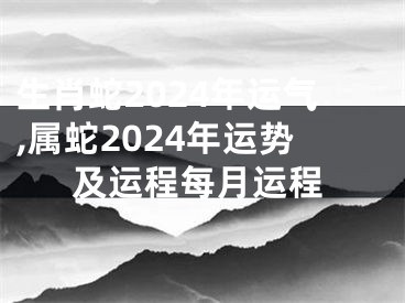 生肖蛇2024年运气,属蛇2024年运势及运程每月运程