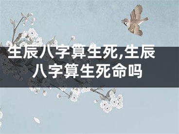 生辰八字算生死,生辰八字算生死命吗