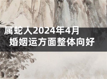 属蛇人2024年4月婚姻运方面整体向好