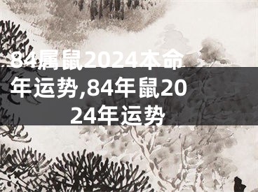 84属鼠2024本命年运势,84年鼠2024年运势