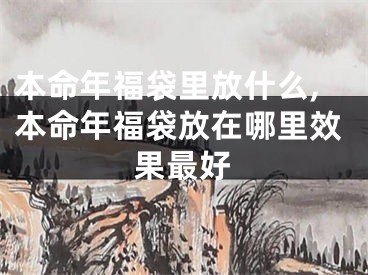 本命年福袋里放什么,本命年福袋放在哪里效果最好