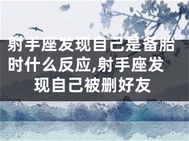 射手座发现自己是备胎时什么反应,射手座发现自己被删好友