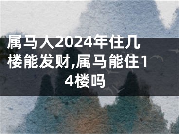 属马人2024年住几楼能发财,属马能住14楼吗