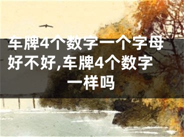 车牌4个数字一个字母好不好,车牌4个数字一样吗