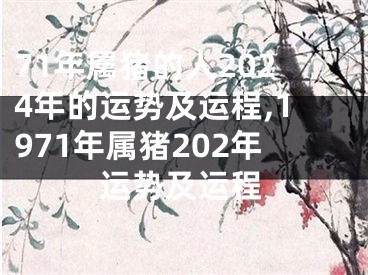 71年属猪的人2024年的运势及运程,1971年属猪202年运势及运程