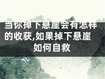 当你掉下悬崖会有怎样的收获,如果掉下悬崖如何自救