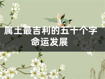 属土最吉利的五十个字 命运发展