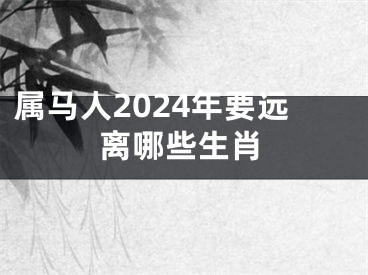 属马人2024年要远离哪些生肖
