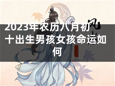 2023年农历八月初十出生男孩女孩命运如何