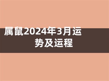 属鼠2024年3月运势及运程