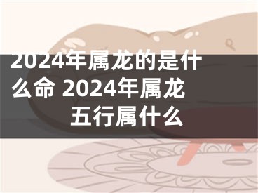 2024年属龙的是什么命 2024年属龙五行属什么