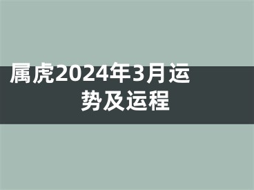 属虎2024年3月运势及运程
