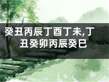 癸丑丙辰丁酉丁未,丁丑癸卯丙辰癸巳