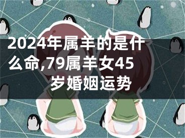 2024年属羊的是什么命,79属羊女45岁婚姻运势